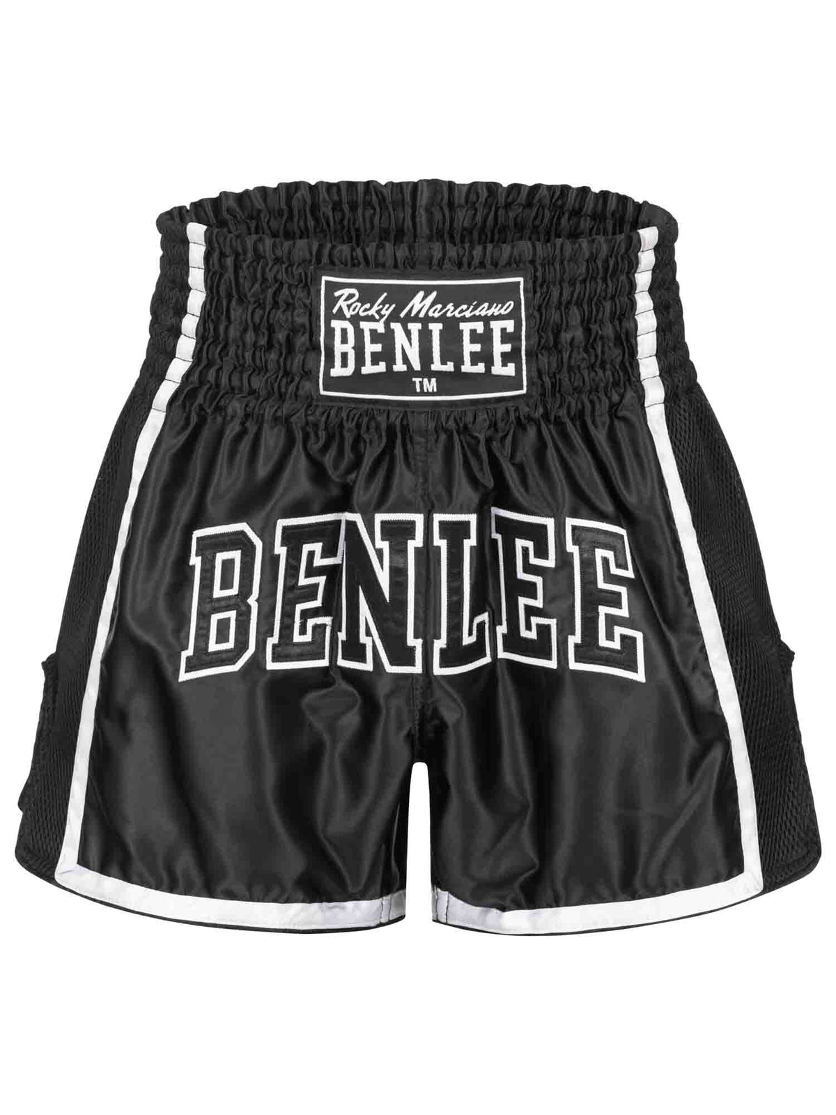 Elastischer Bund und seitliche Schlitze schwarze BENLEE Dagett Shorts für perfekten Halt