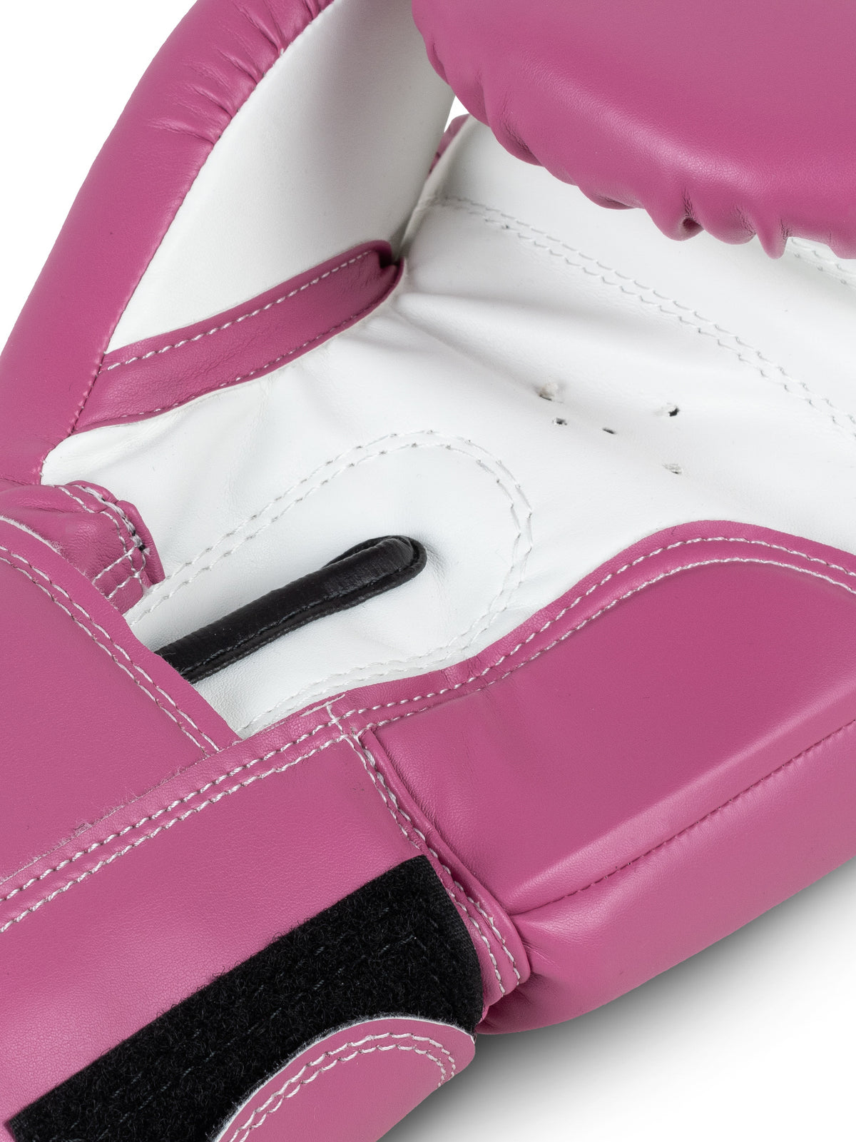Rückansicht der RODNEY Boxhandschuhe (Pink) mit Fokus auf das atmungsaktive Futter