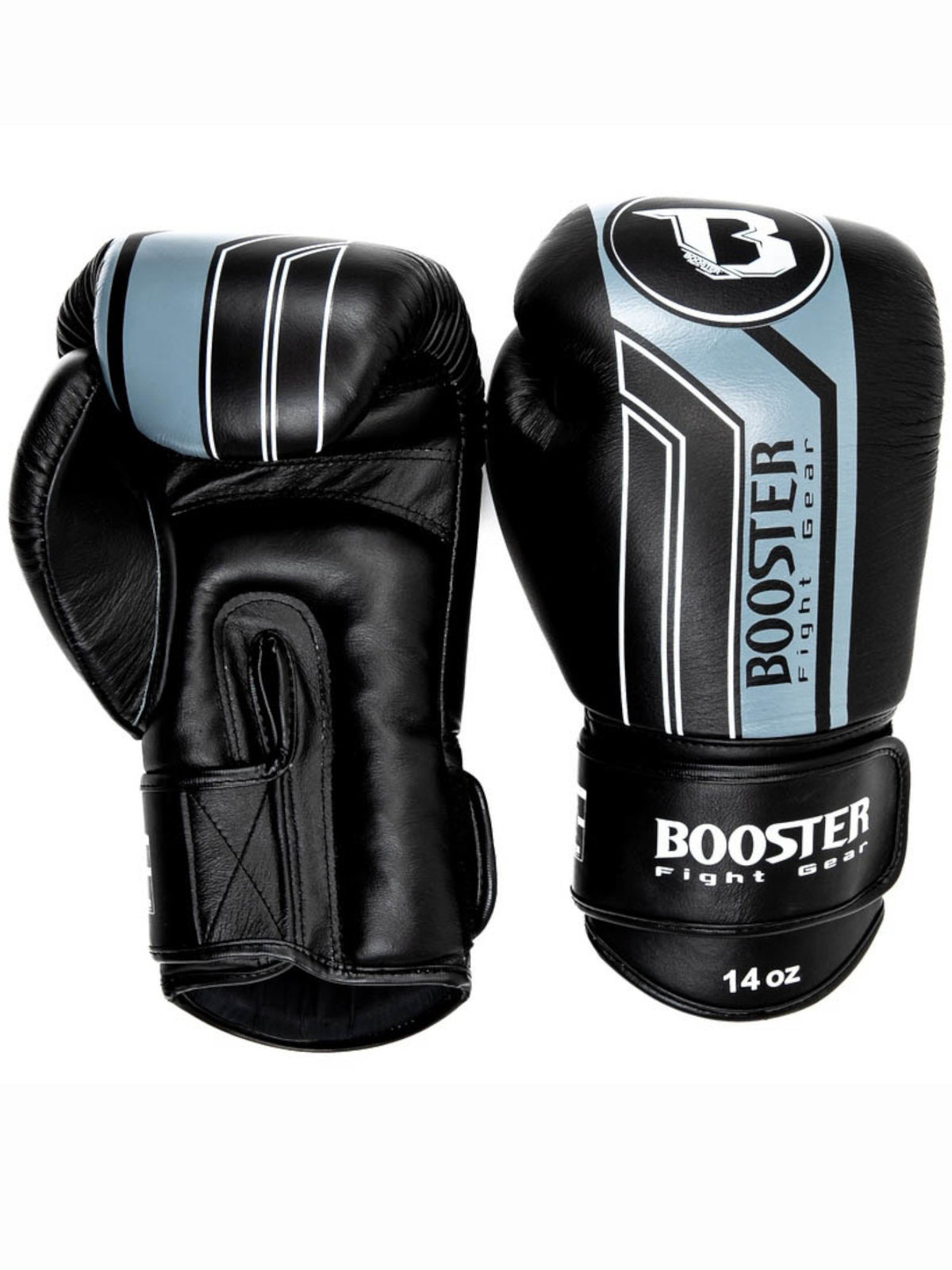 Schwarze graue BGL V9 Damen Boxhandschuhe von Booster Fightgear - Premium Training