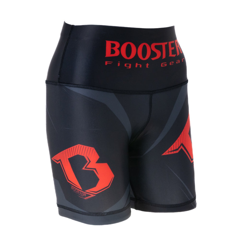 Booster | Challenge V2 Compression Shorts für Frauen (schwarz/rot)