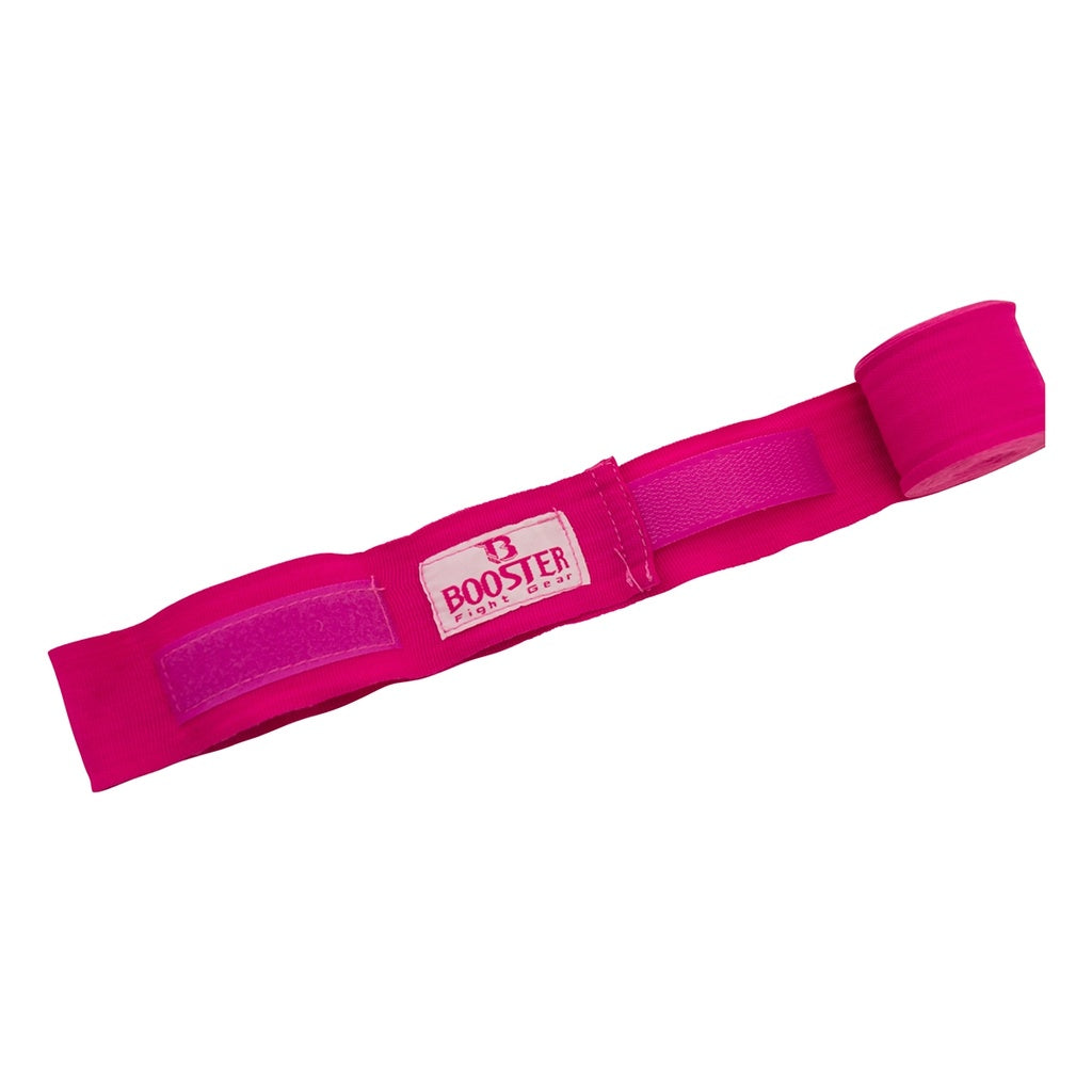 Ausgebreitete BPC Fluo Pink Damen Handbandagen aus elastischer Baumwolle für sicheren Halt