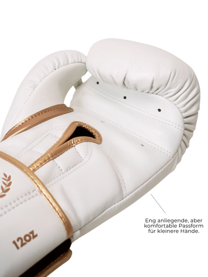 Athena Boxhandschuhe für Frauen (White/Gold)