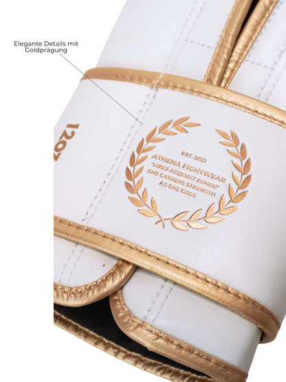 Athena Boxhandschuhe für Frauen (White/Gold)