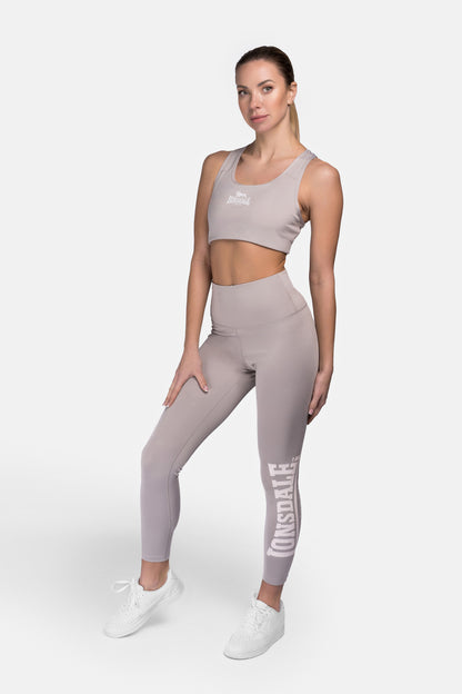 Hochelastische Leggings in Grau, geeignet für Kickboxen und Muay Thai