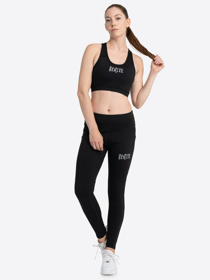 Schwarzer Sport-BH KEMBLEY, geeignet für intensives Kampfsport- und Fitnesstraining