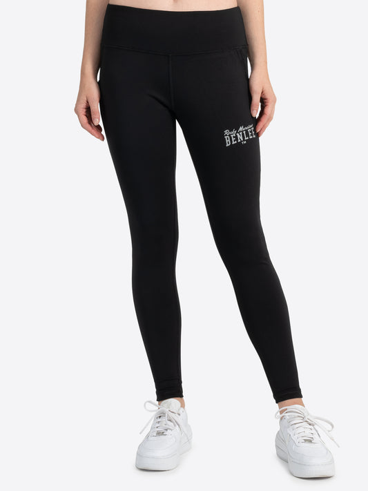 MARIBEL Damen Leggings in Schwarz, eng anliegend, Ansicht vorne