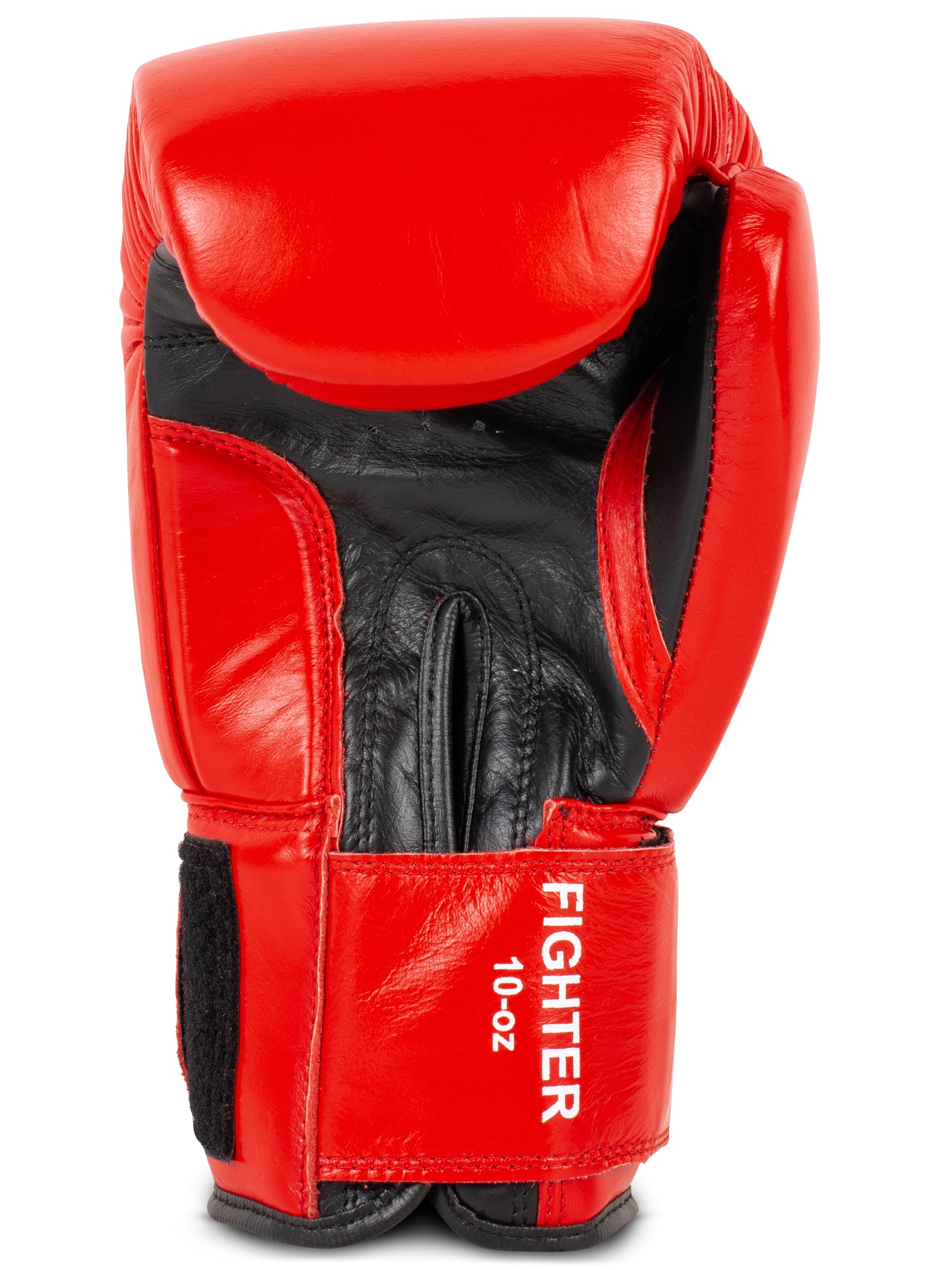 BENLEE FIGHTER Boxhandschuh in Rot, Nahaufnahme des Rindsleders