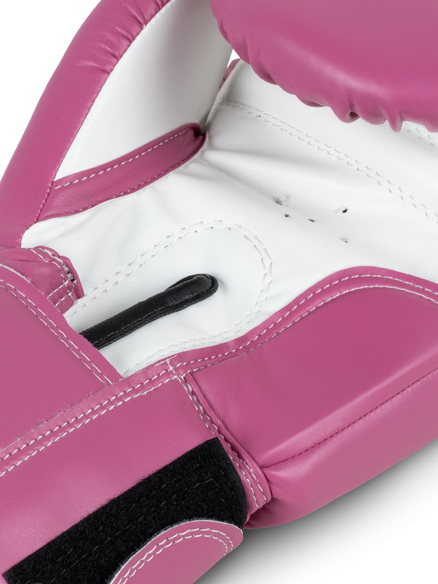 Rückansicht der RODNEY Boxhandschuhe (Pink) mit Fokus auf das atmungsaktive Futter