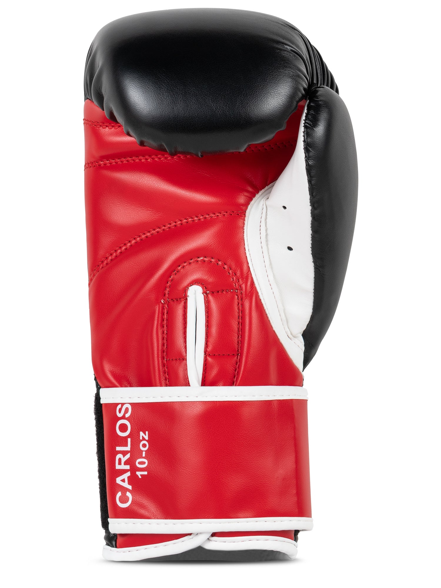 Rückansicht der CARLOS Boxhandschuhe (Schwarz) mit atmungsaktivem Innenfutter
