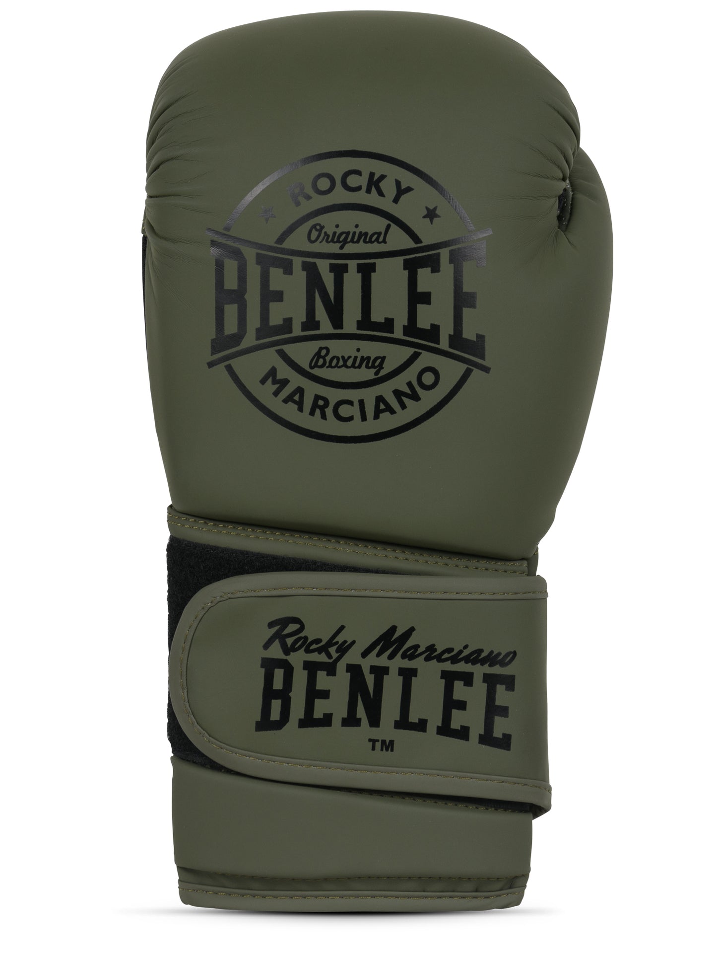 NERO Boxhandschuhe in Olive/Mattschwarz, symbolisiert Schutz und Style