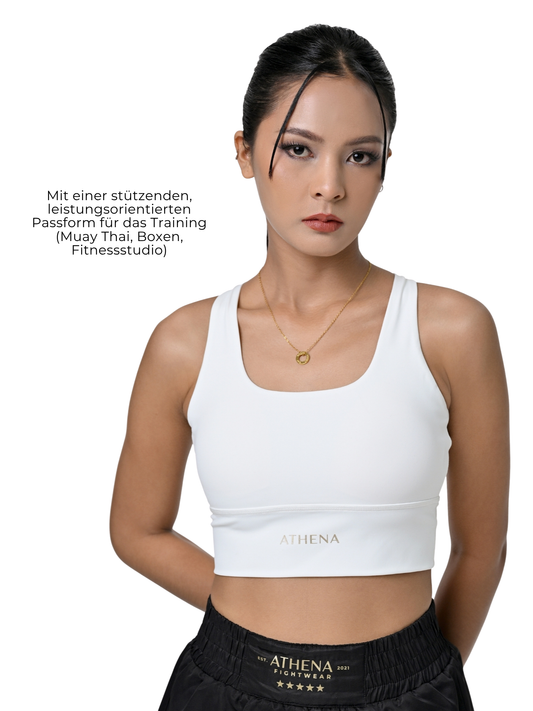 Athena Hera Crop Top für Frauen (Vintage White)