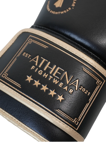 Athena Boxhandschuhe für Frauen (Schwarz/Gold)