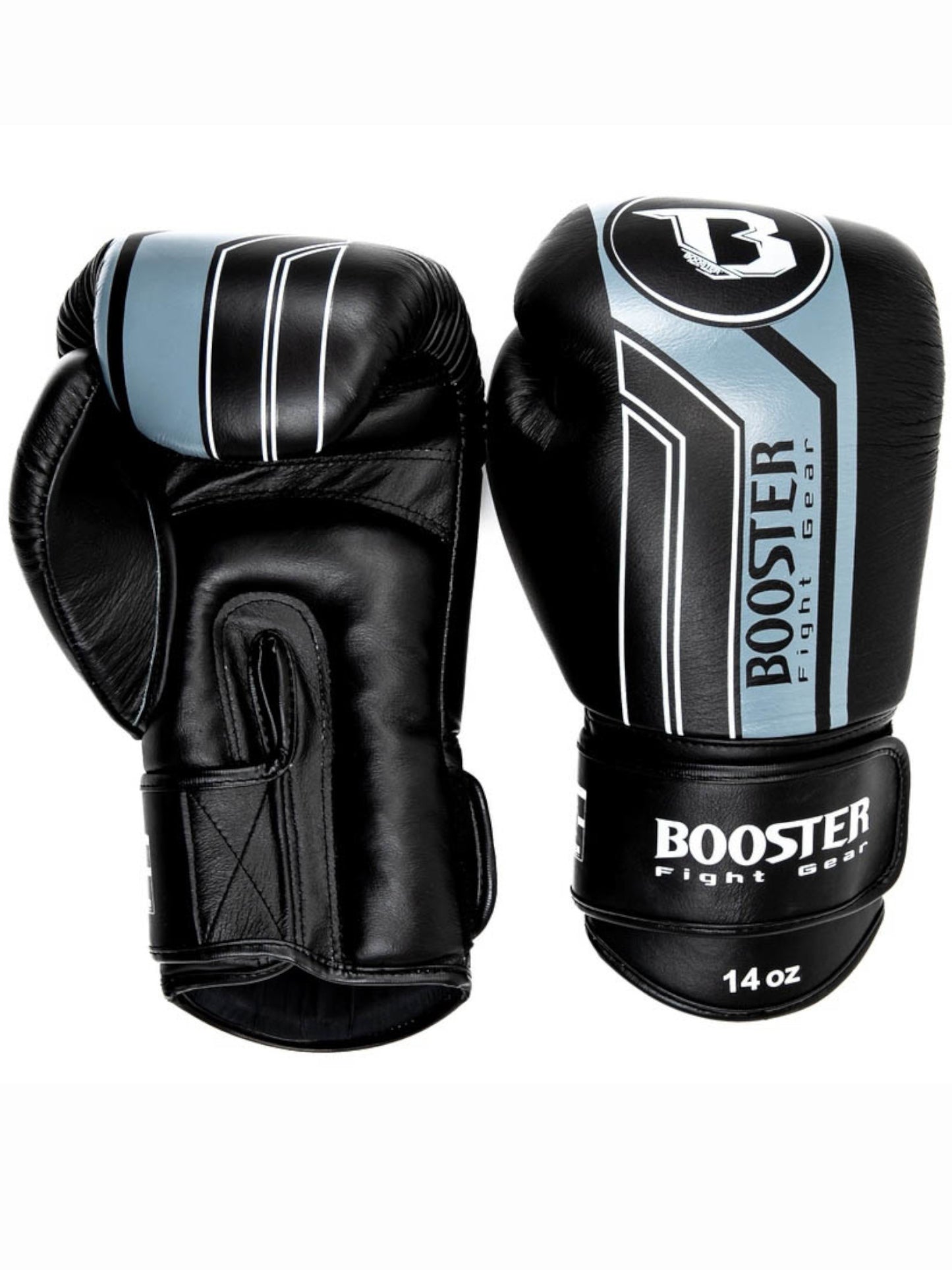 Schwarze graue BGL V9 Damen Boxhandschuhe von Booster Fightgear - Premium Training