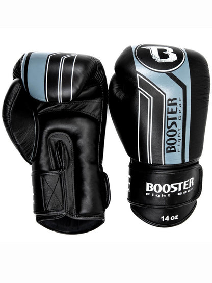 Schwarze graue BGL V9 Damen Boxhandschuhe von Booster Fightgear - Premium Training
