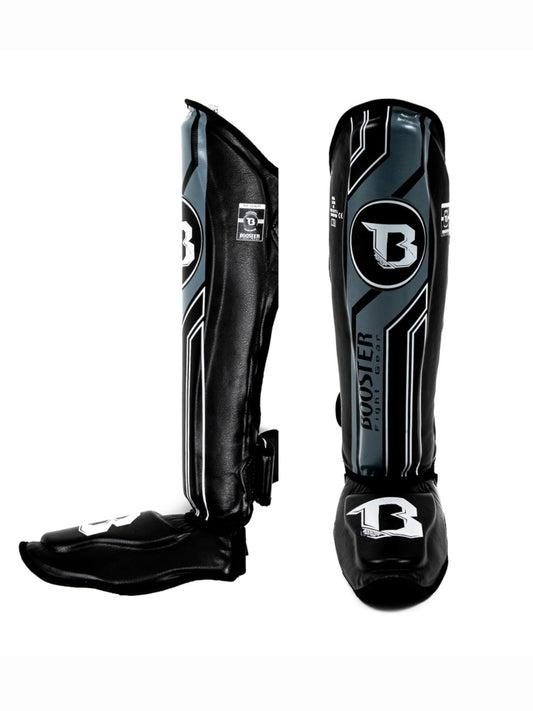 BSG V9 Schienbeinschoner Damen schwarz-grau für Kickboxen und MMA