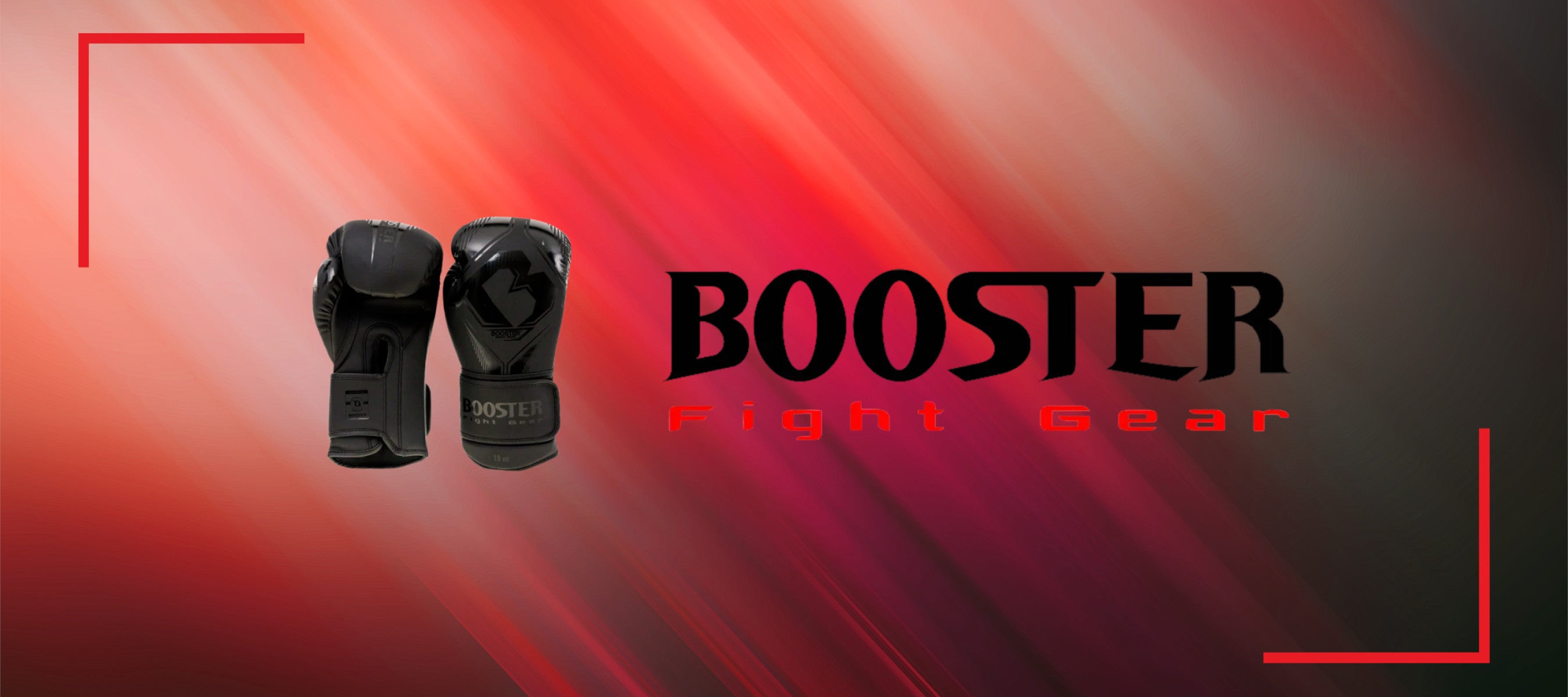 Booster Damen Boxhandschuhe schwarz. Text: Fight Gear 