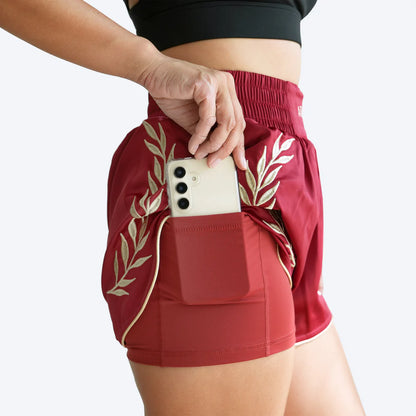 Athena Muay Thai Shorts Damen Rot, passend für Performance und stylisches Auftreten
