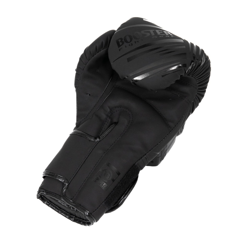 Innenhand der schwarzen BFG Alpha Black Damen Boxhandschuhe mit Belüftungsbereich
